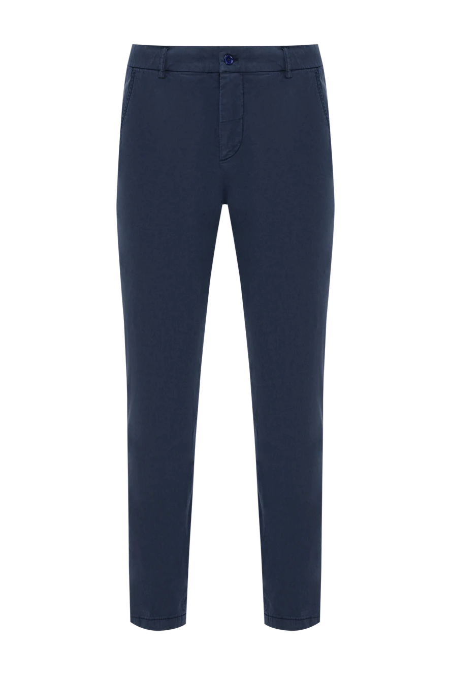 Cesare di Napoli брюки синие комбинированные мужские 186675 - фото 1