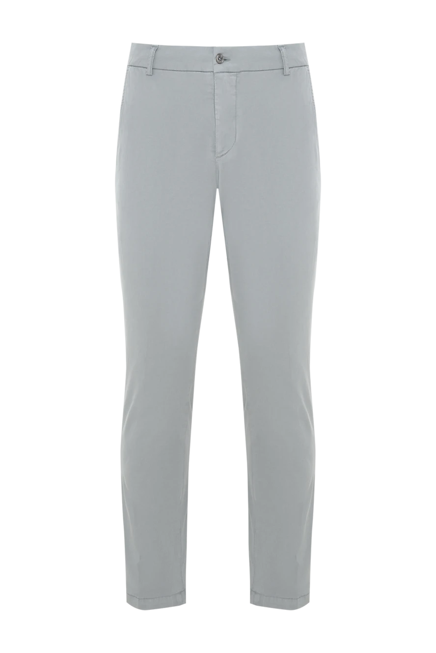 Cesare di Napoli брюки светло-серые комбинированные мужские 186677 - фото 1