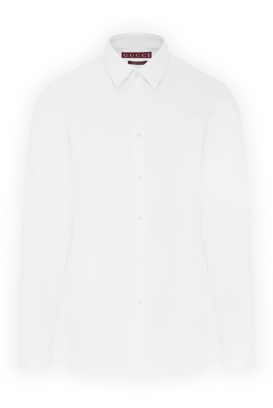 Gucci белая классическая рубашка мужская 186689 - фото 1