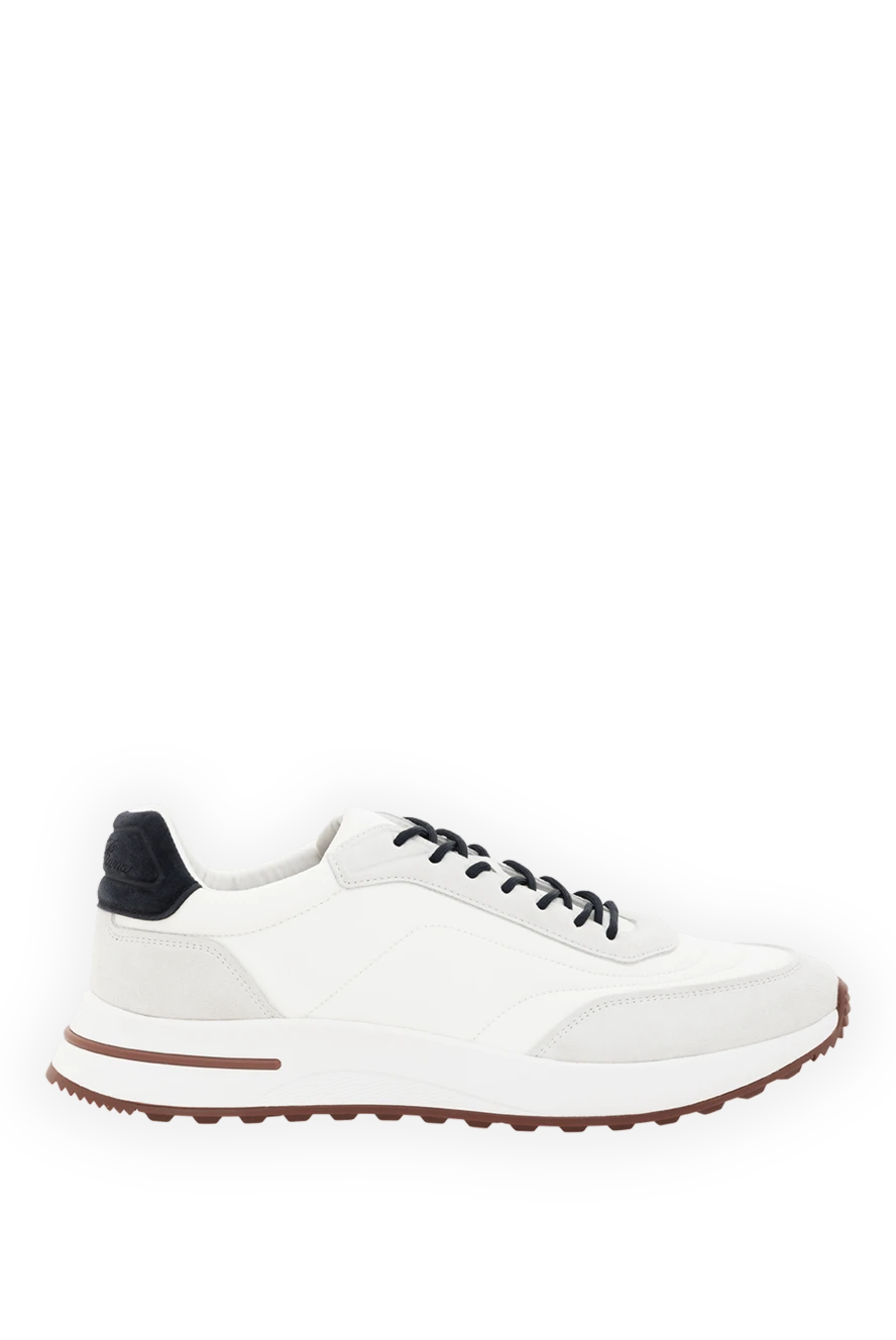 Loro Piana week end walk ақ түсті ерлерге арналған микрофибра кроссовкалары 186708 - фото 1