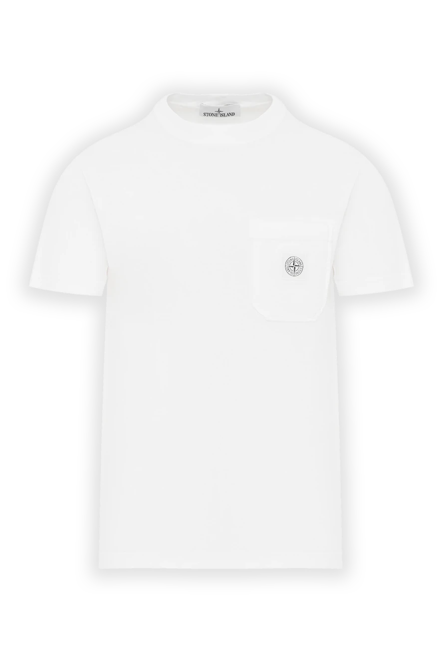 Stone Island фиссато әсері бар органикалық мақтадан жасалған футболка 186722 - фото 1