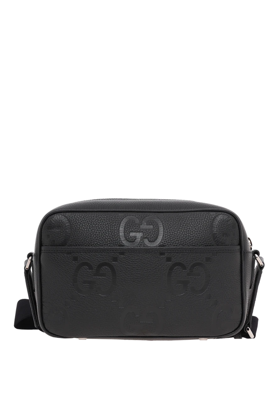 Gucci men's stylish leather bag with a shoulder strap and embossed decor 186760 - photo 1