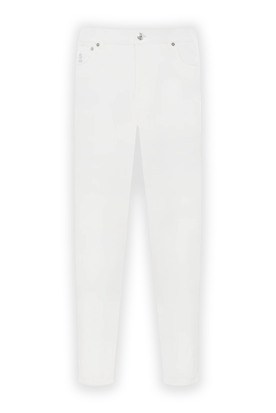 Brunello Cucinelli white men's straight cotton jeans 186837 - photo 1