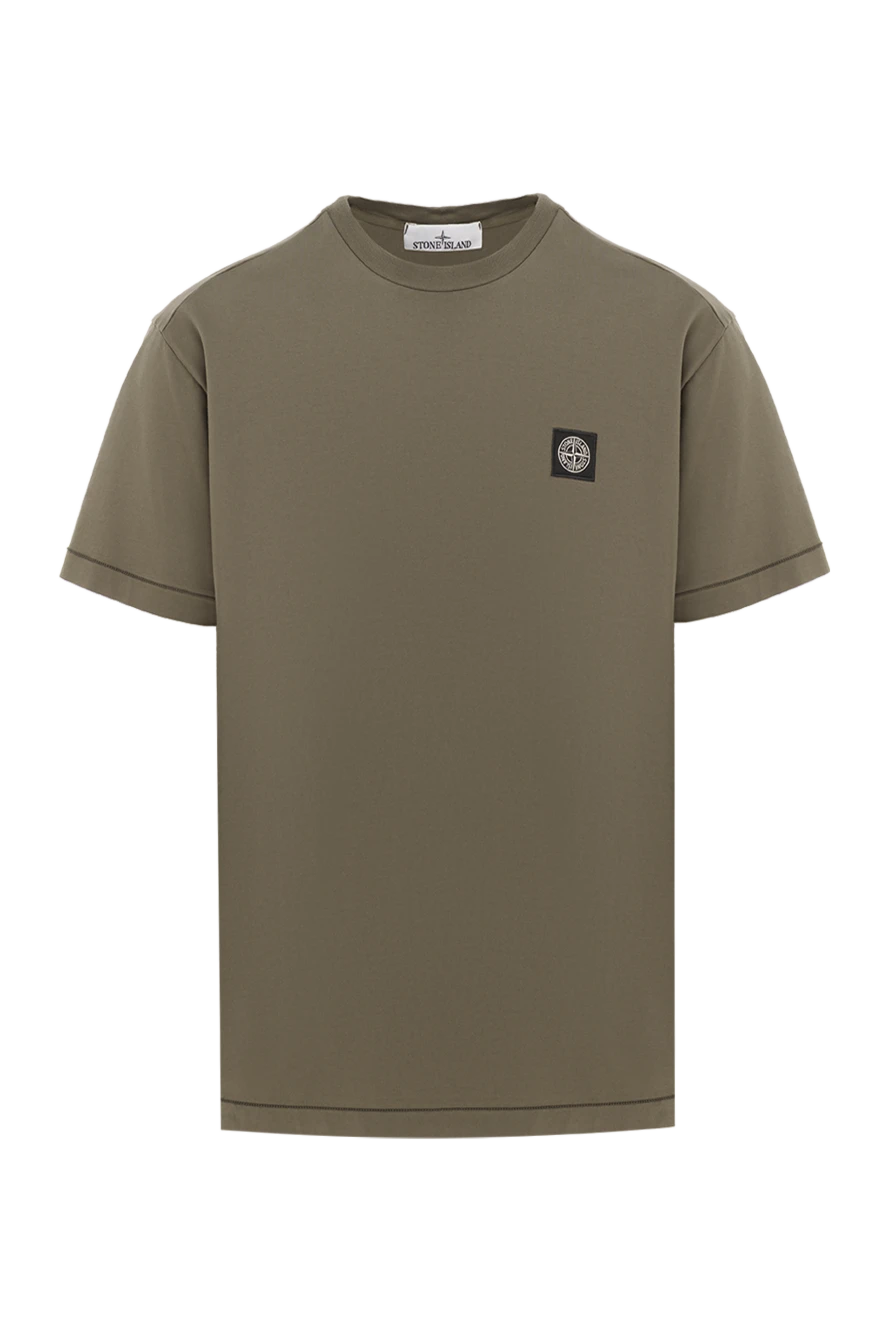 Stone Island компас логотипі патчі бар жасыл түсті жұқа футболка 186862 - фото 1