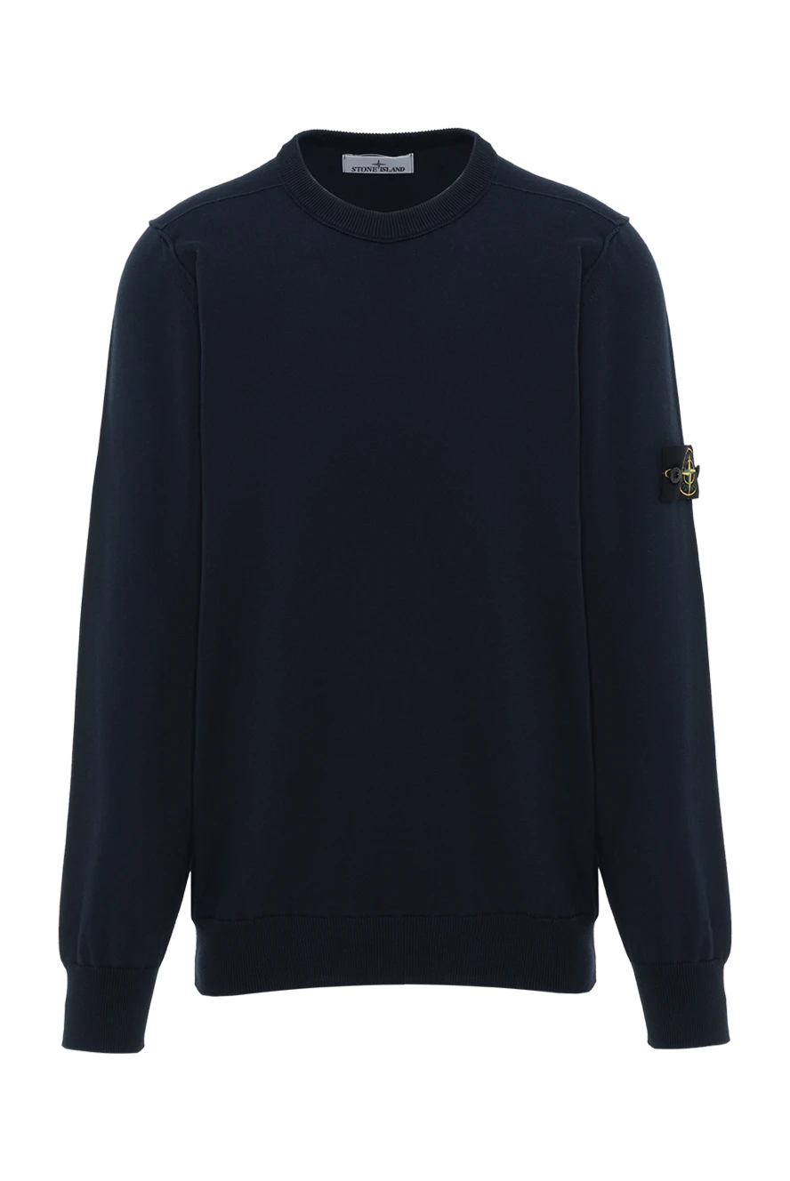 Stone Island джемпер брендовый мужской черный из хлопка 186875 - фото 1