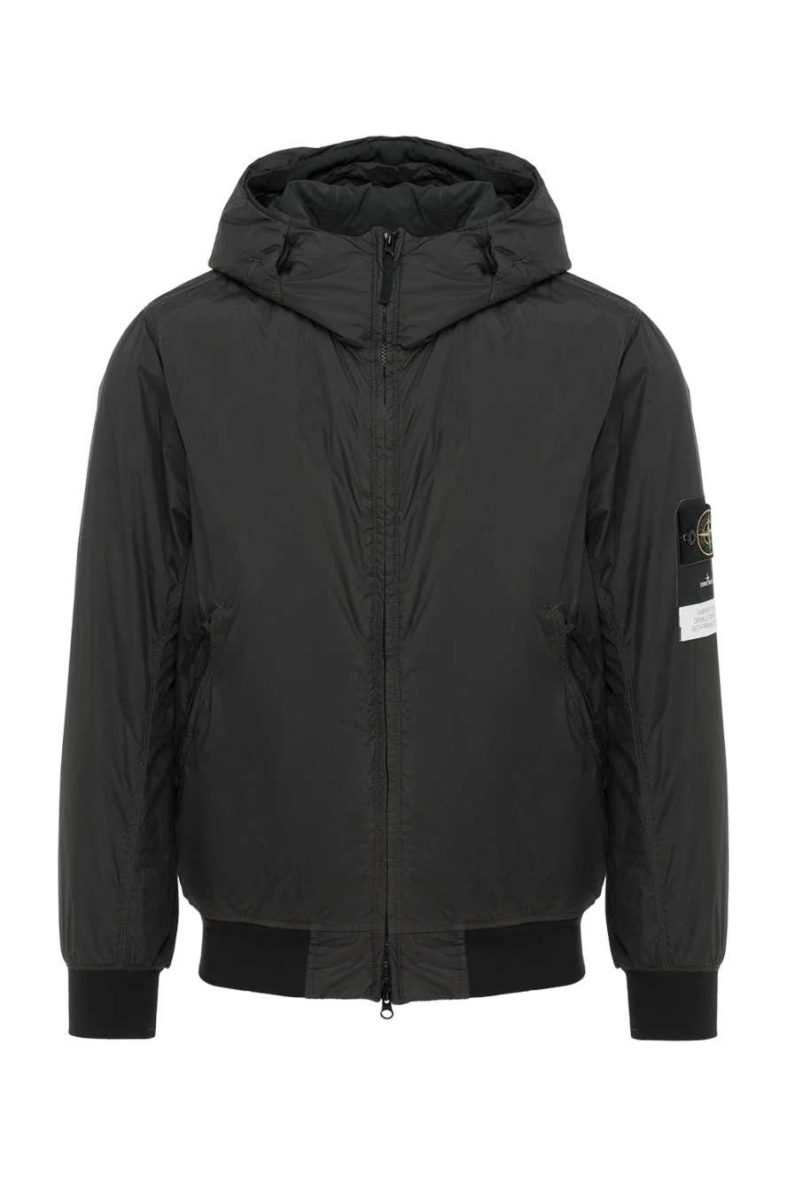Stone Island men's gray jacket with hood and logo 186888 - photo 1