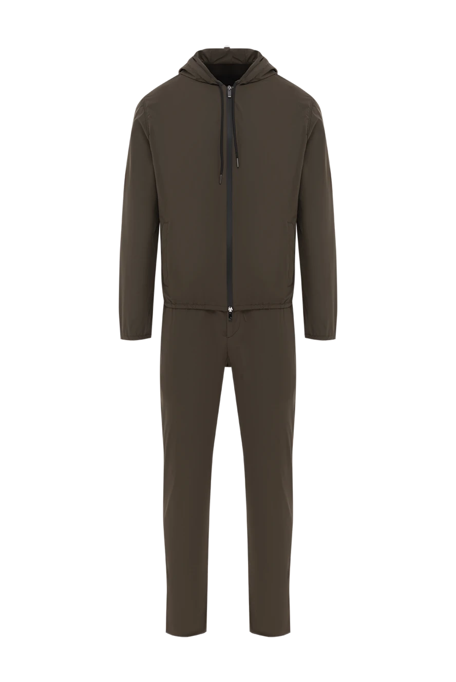 Tombolini зеленый мужской спортивный костюм с капюшоном из хлопка и кашемира 186914 - фото 1
