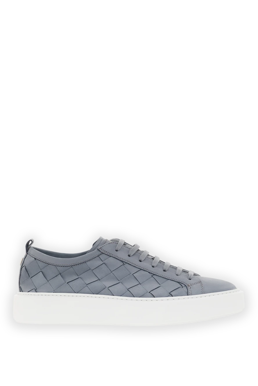Barrett кроссовки из плетеной телячьей кожи серые мужские 186926 - фото 1