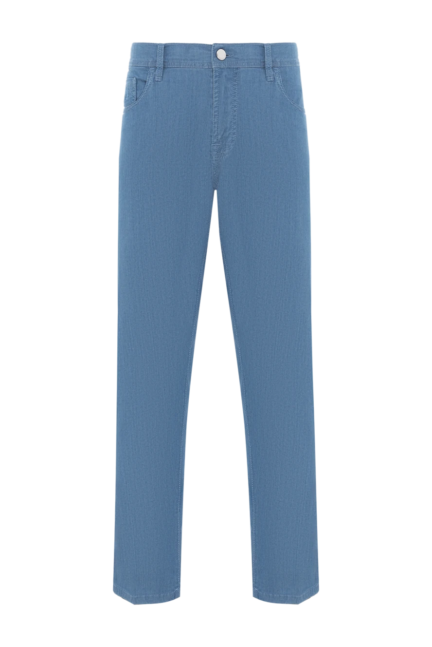 Scissor Scriptor крокодил былғары кірістірулері бар ашық көк джинсы 186937 - фото 1