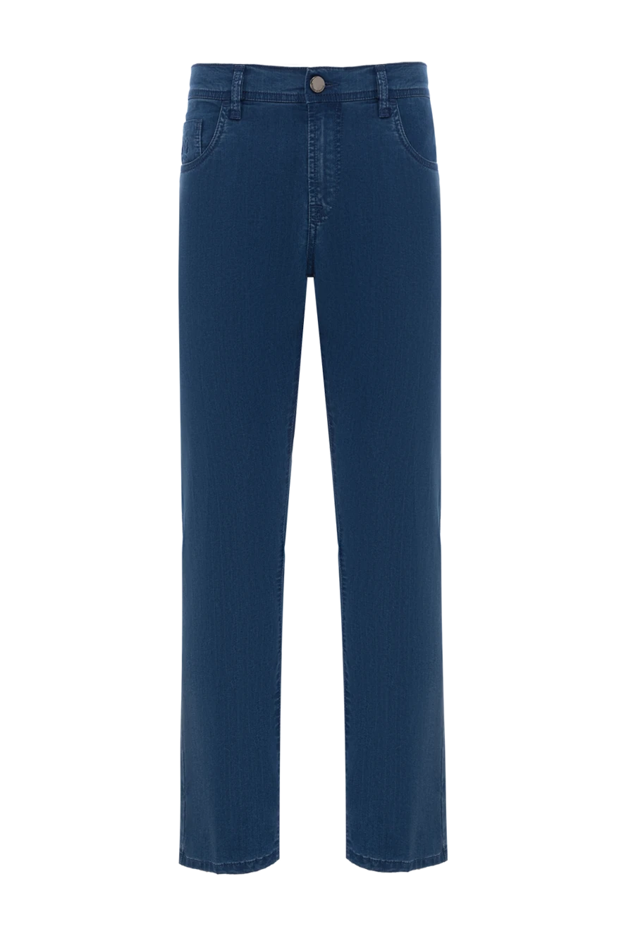 Scissor Scriptor blue denim jeans with a crocodile leather waistband.
186940 - photo 1