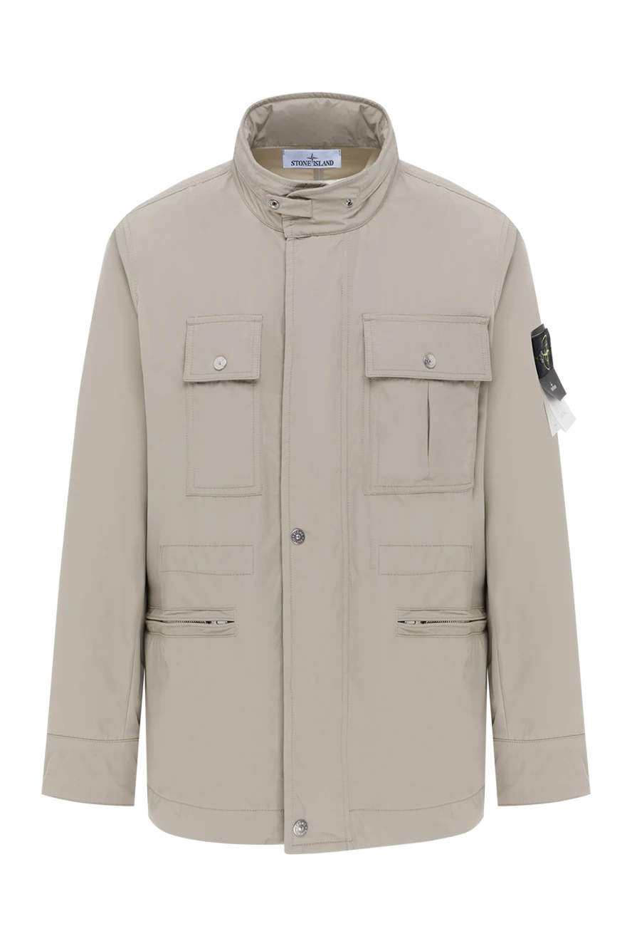 Stone Island beige jacket with hood and asymmetrical pockets 186944 - photo 1
