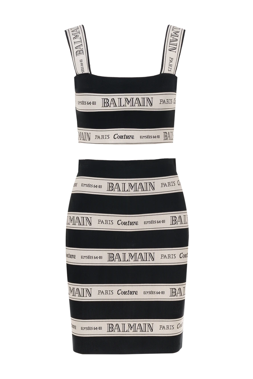 Balmain костюм женский с юбкой и жаккардовыми лентами
186975 - фото 1