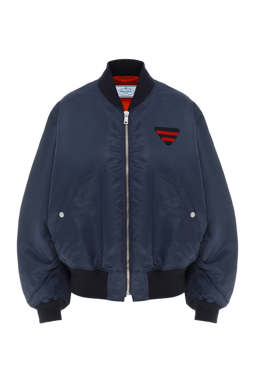 Prada women's blue bomber jacket with logo 186981 - photo 1