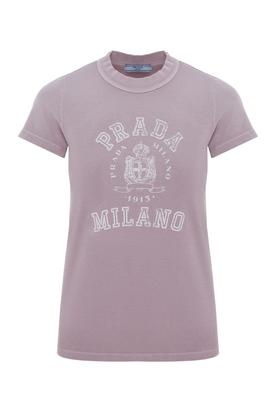Prada women's pink jersey printed t-shirt 186988 - photo 1