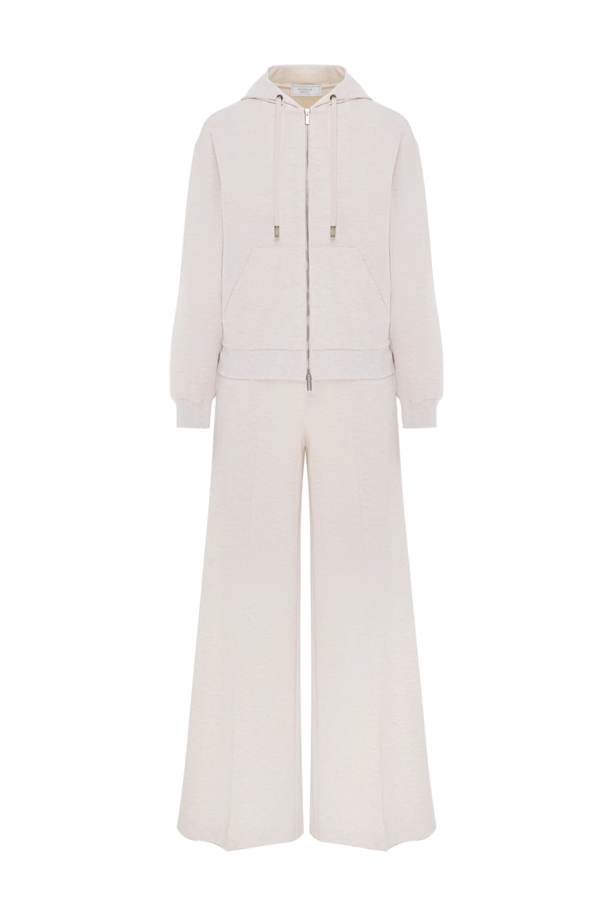 Peserico жұмсақ созылған мақта-матадан жасалған шалбар, бежевый 187003 - фото 1