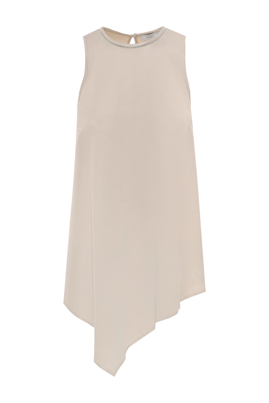 Peserico асимметричный топ из вискозы бежевый 187008 - фото 1