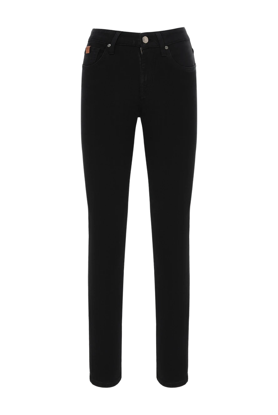 Jacob Cohen узкие черные джинсы женские комбинированные 187018 - фото 1