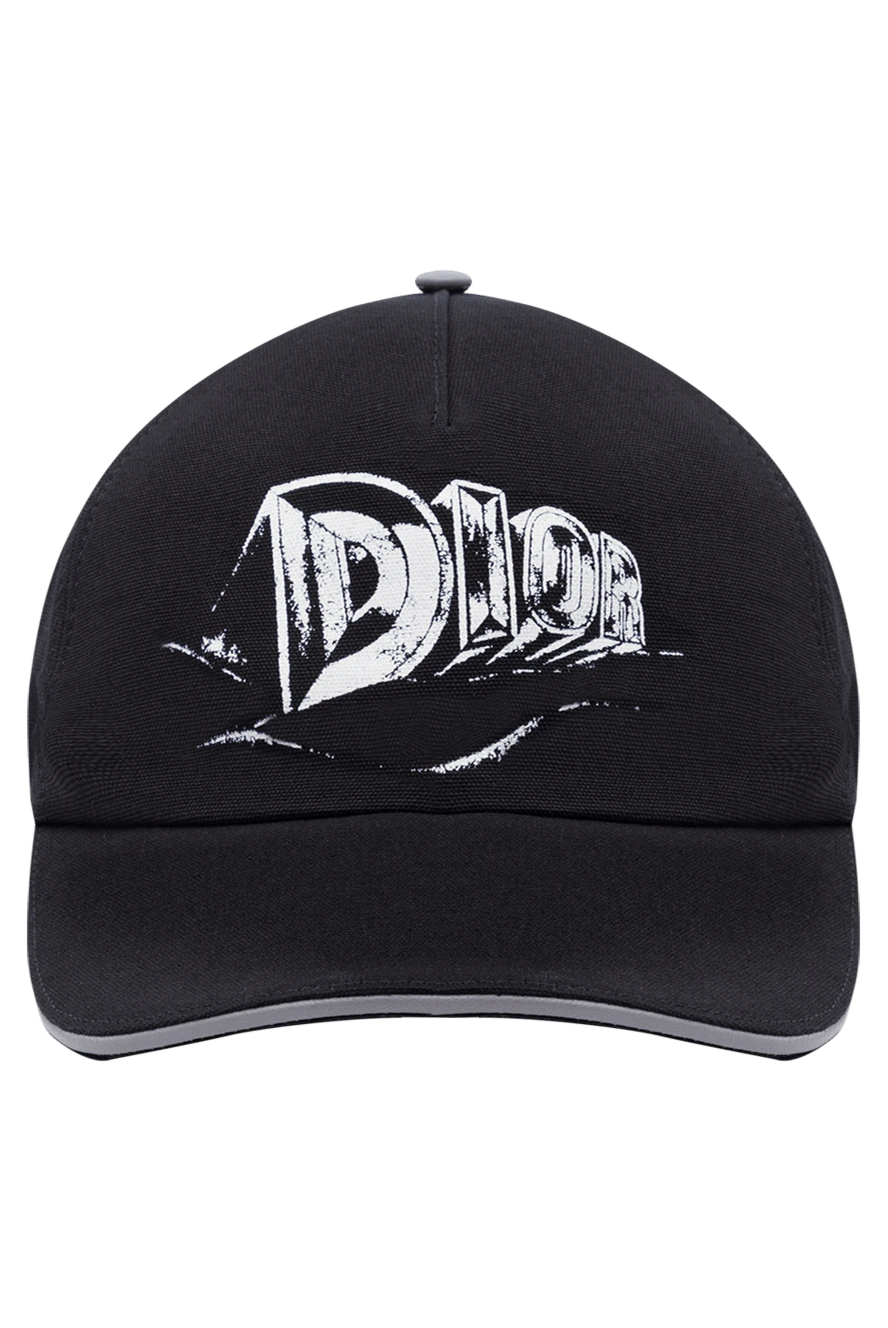 Dior кепка-бейсболка с принтом логотипа из хлопка черная мужская 187070 - фото 1