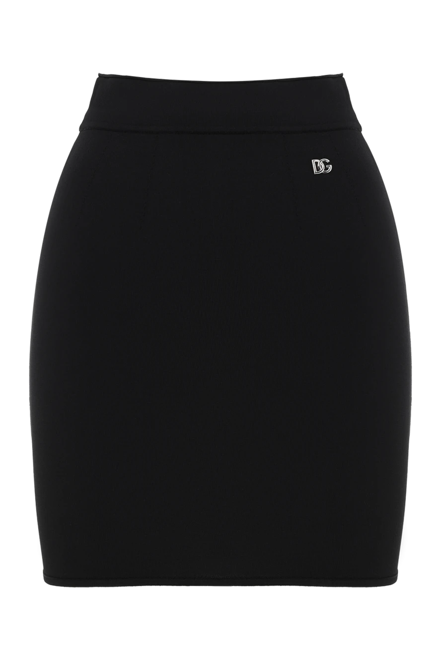 Dolce & Gabbana short skirt in stretch viscose jersey with dg logo 187086 - photo 1