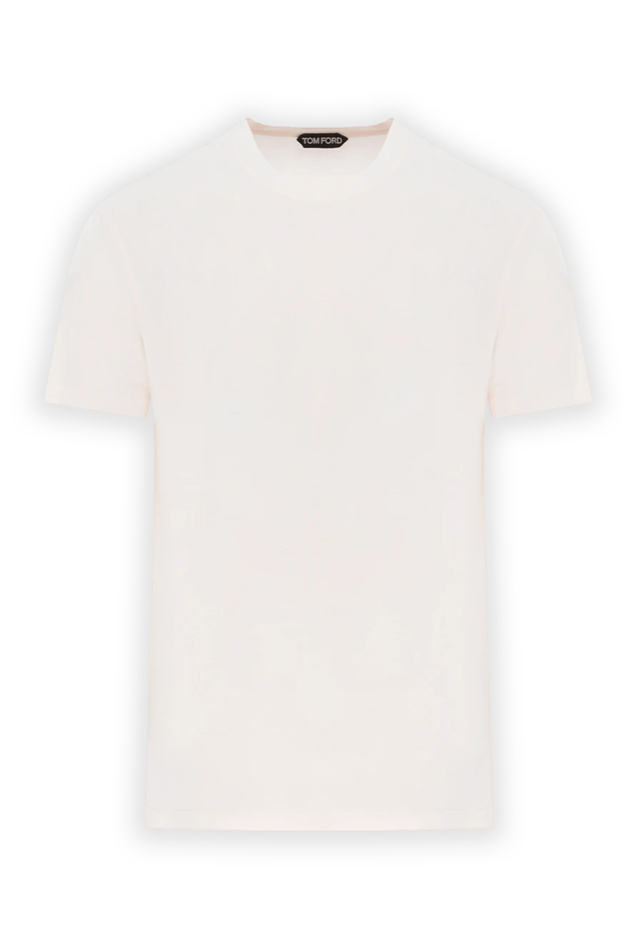 Tom Ford однотонная футболка из хлопка с лиоцеллом белая 187100 - фото 1