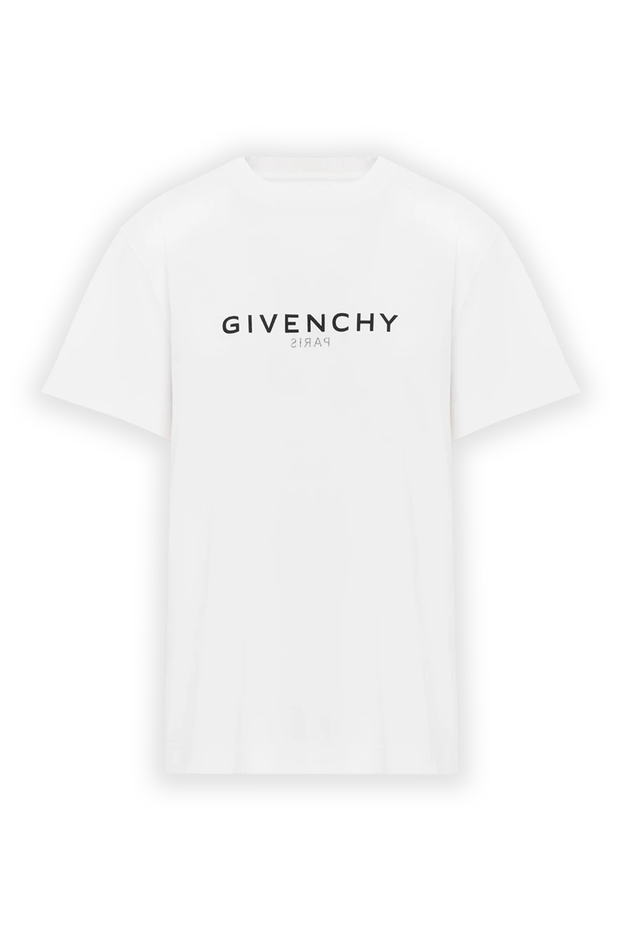 Givenchy футболка белого цвета с чёрным логотипом женская 187124 - фото 1