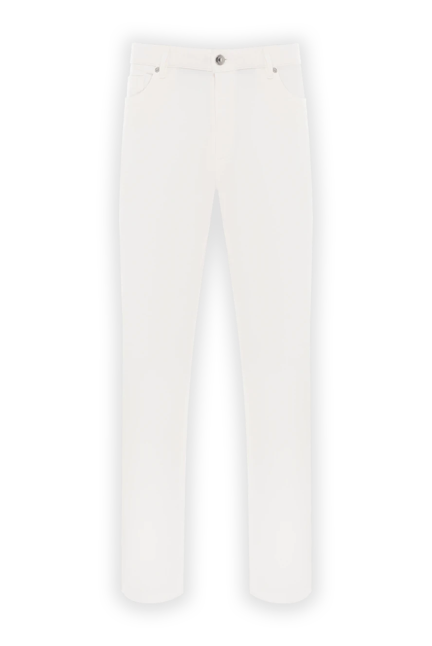 Ermenegildo Zegna белые мужские джинсы из хлопка 187137 - фото 1
