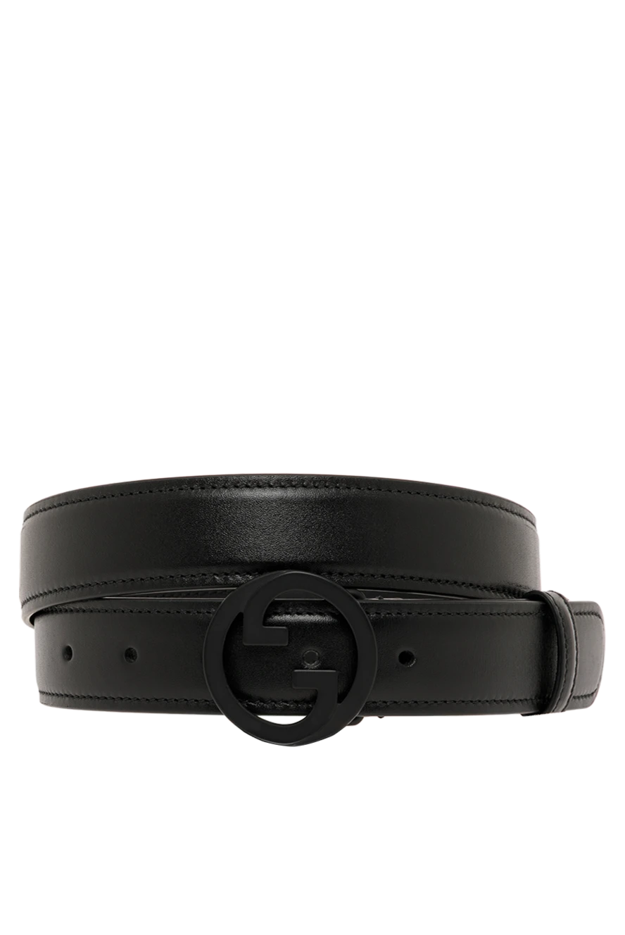 Gucci black women's belt with gg buckle 187155 - photo 1
