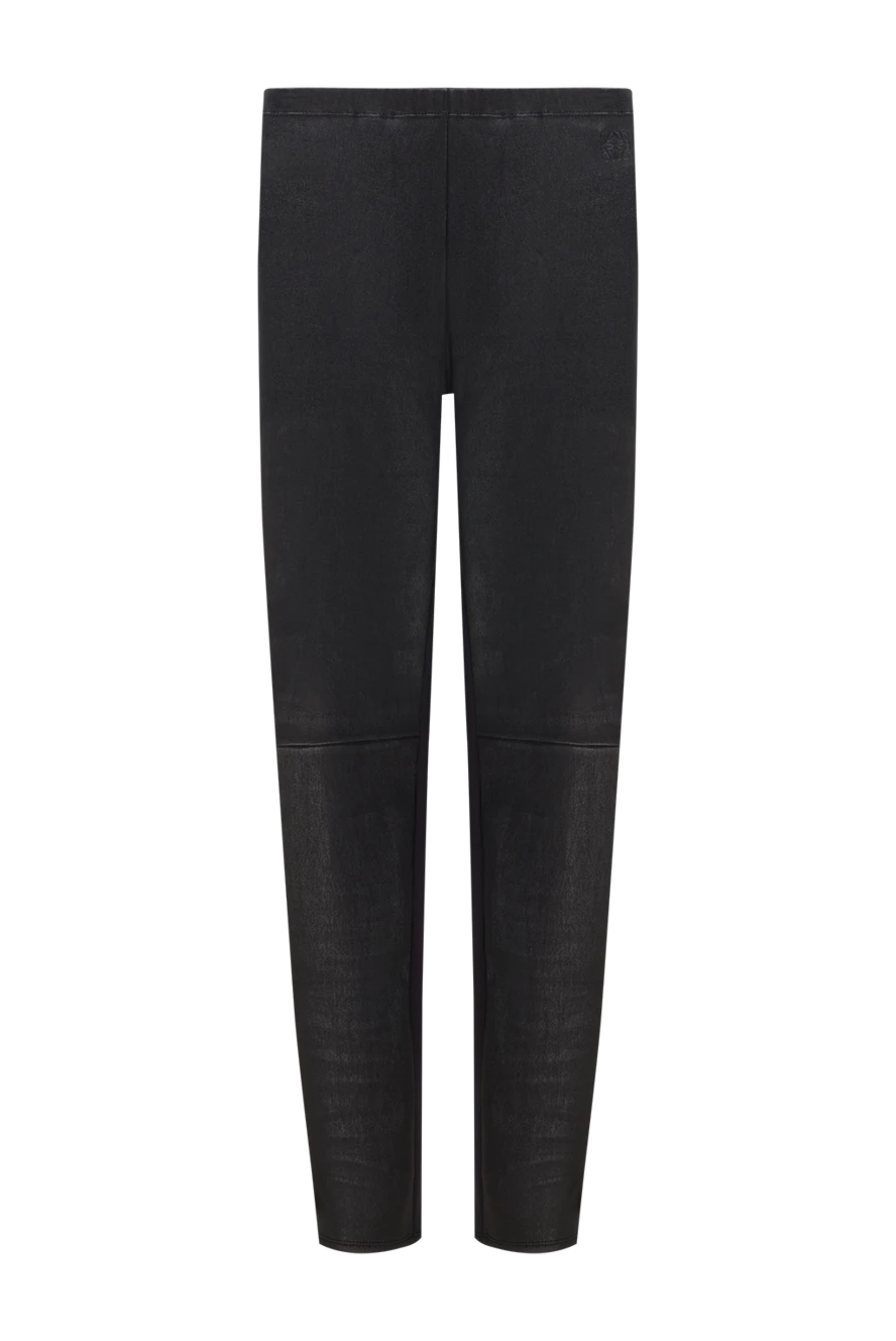 Loewe біріктірілген қара былғары леггинстер 187156 - фото 1