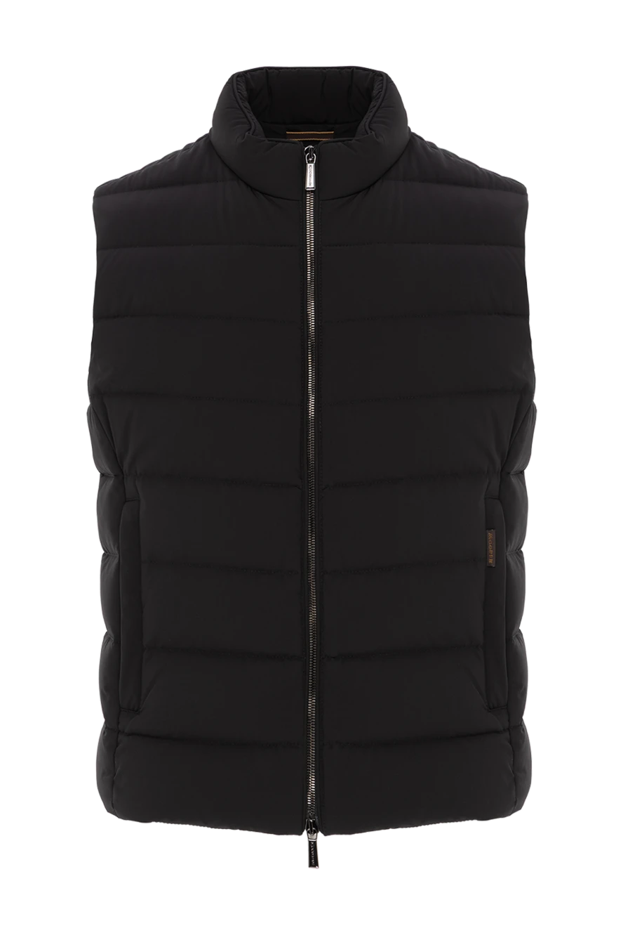 Moorer теплый жилет oliver мужской черный на молнии 187157 - фото 1