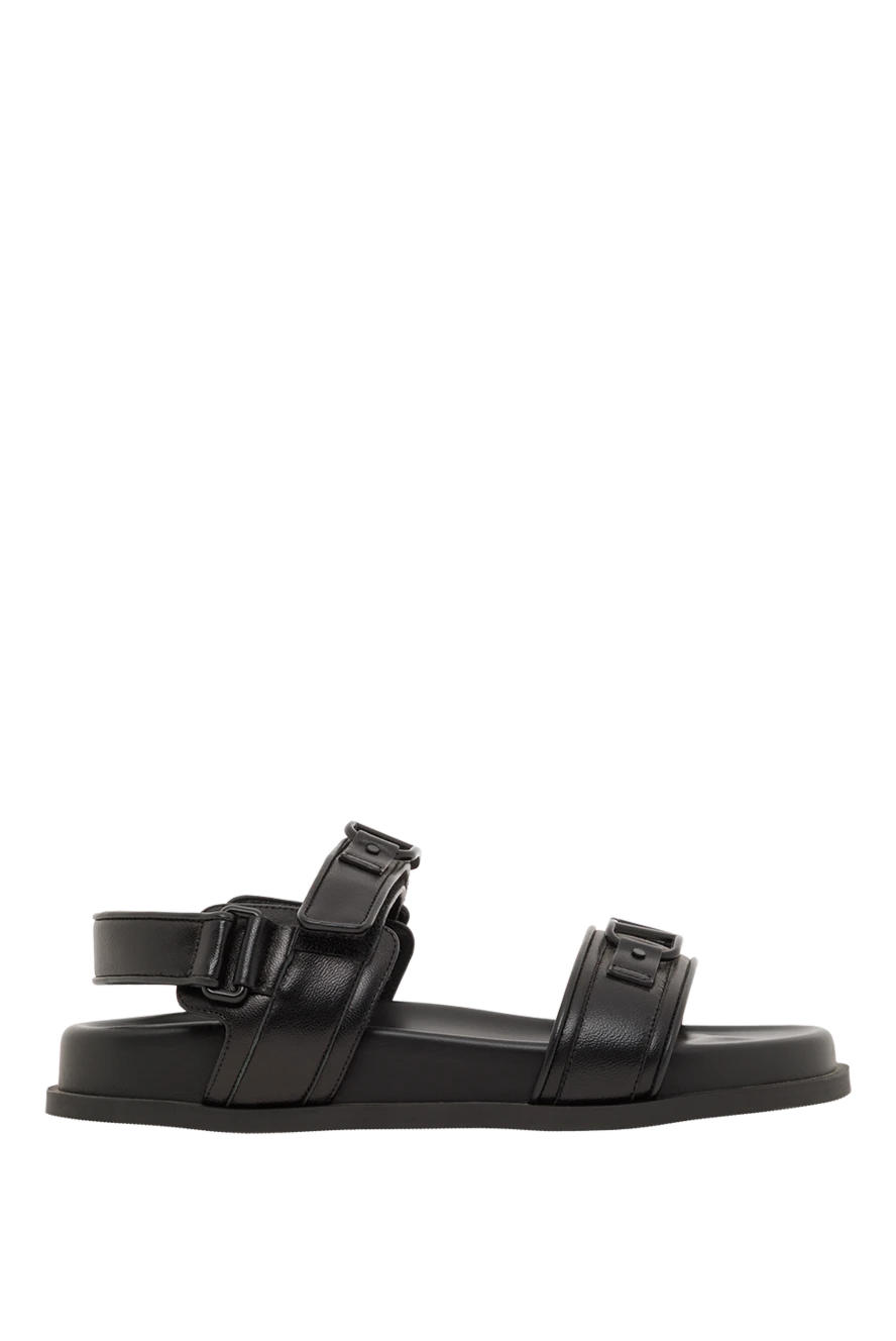 Valentino әйелдерге арналған қара былғары тәпішке логотипі бар 187183 - фото 1