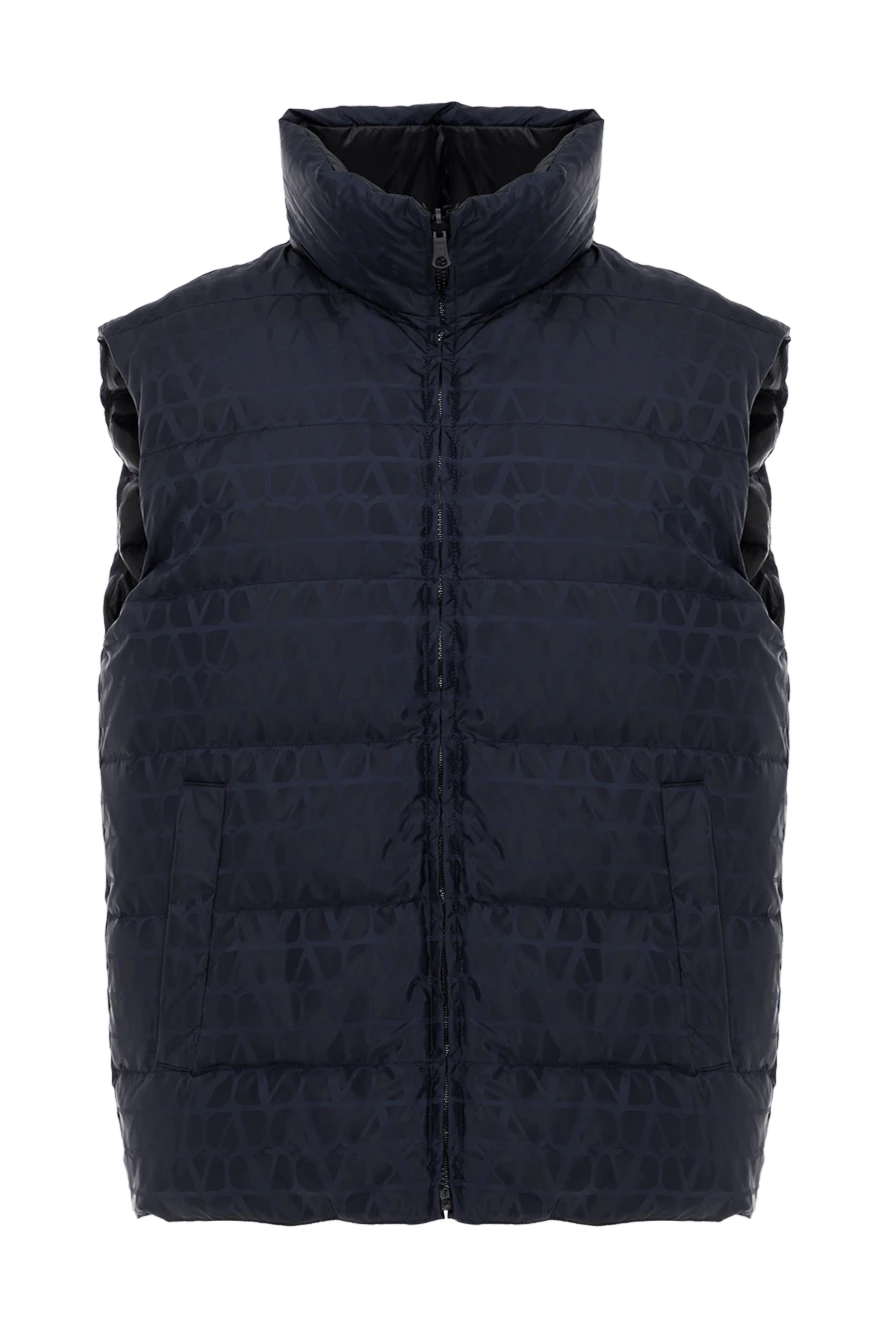 Valentino двусторонний пуховый жилет синий мужской 187192 - фото 1