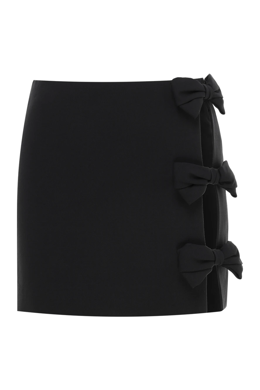 Valentino вискоза қарадан жасалған садақпен шағын юбка 187203 - фото 1