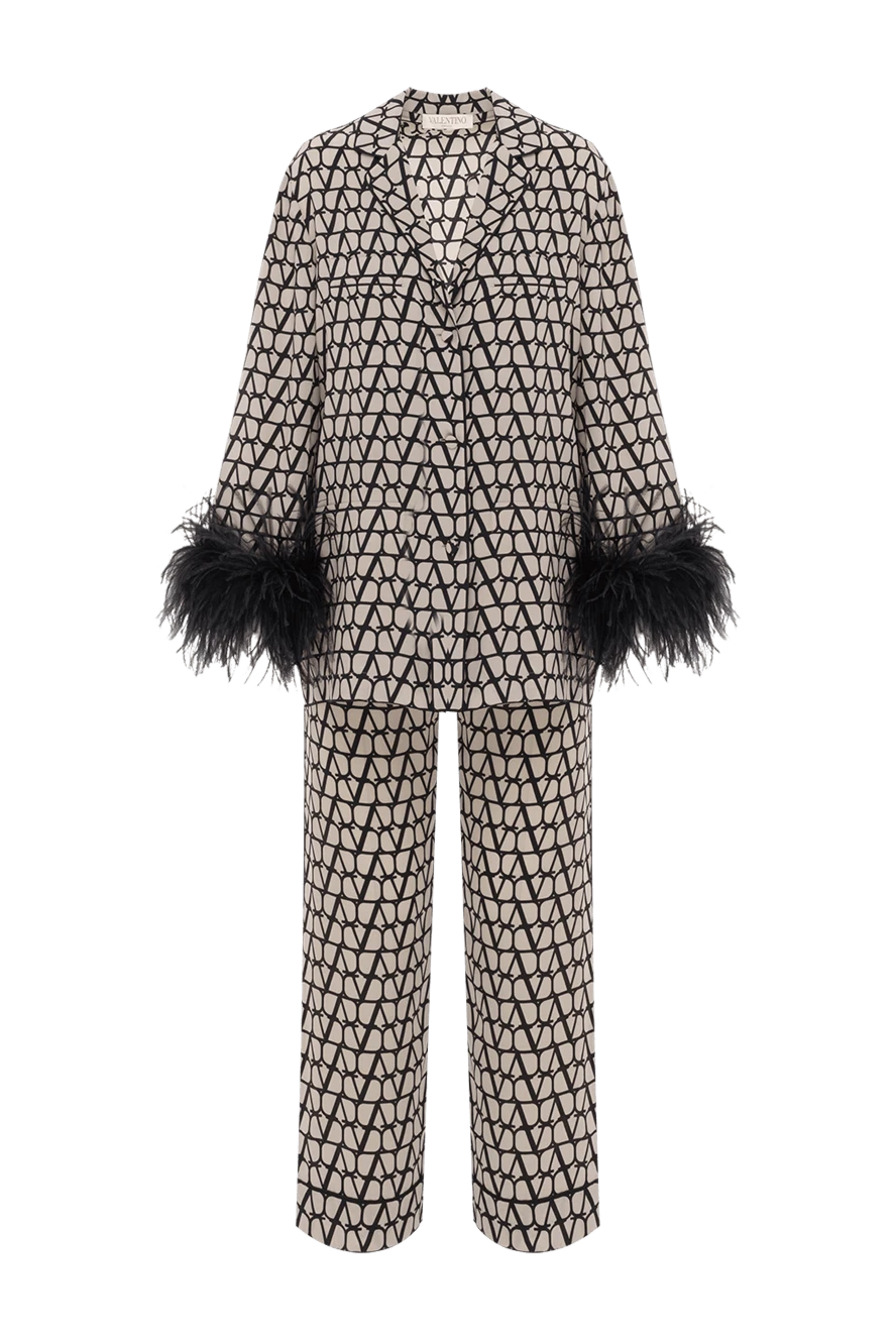 Valentino костю женский с брюками и принтом логотипа по всей поверхности 187211 - фото 1