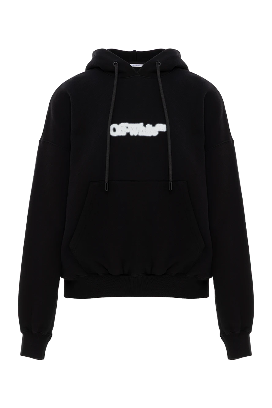 Off-White худи из хлопка черного цвета с объемной белой надписью на груди 187243 - фото 1