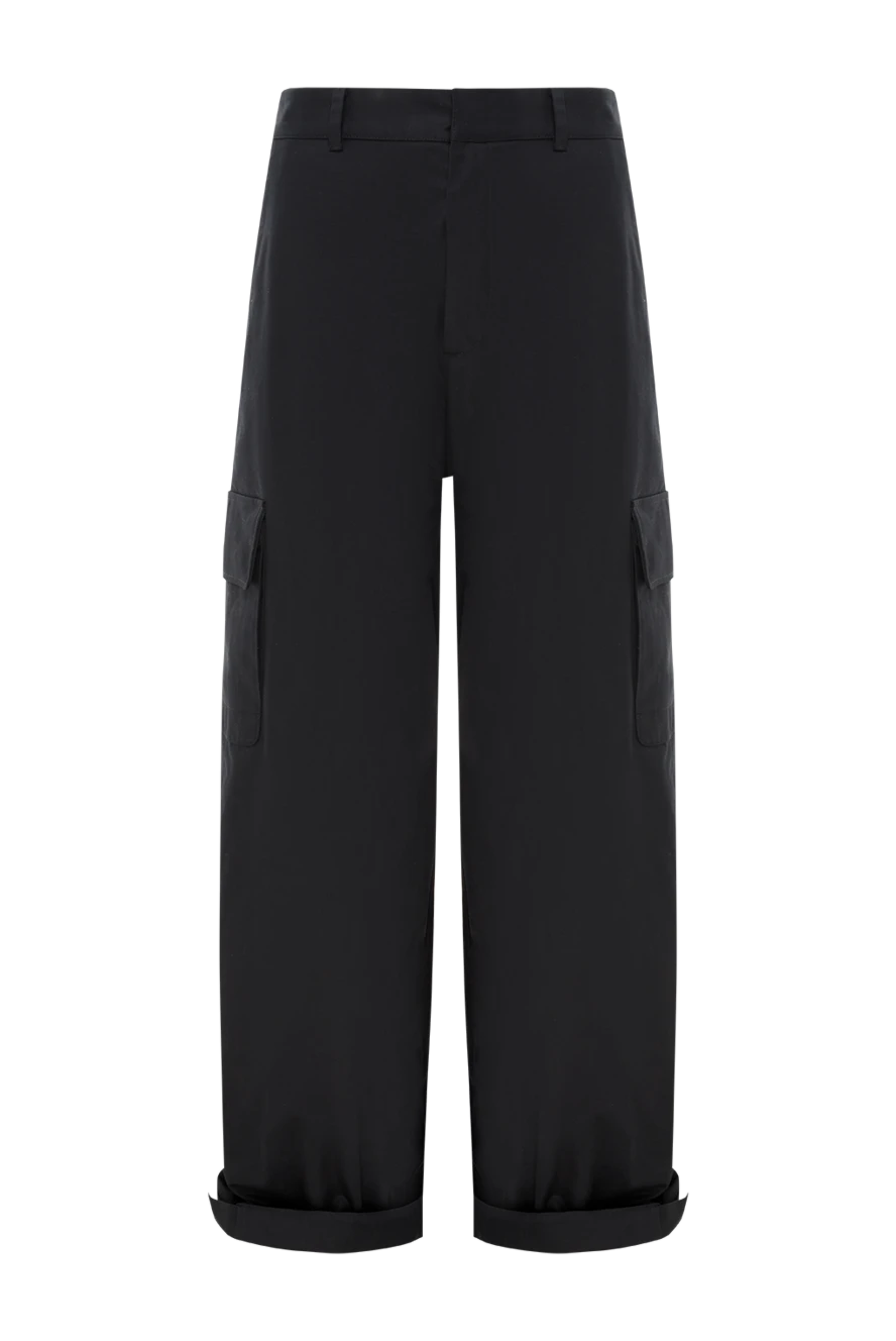 Off-White широкие брюки-карго черные мужские из хлопка 187253 - фото 1