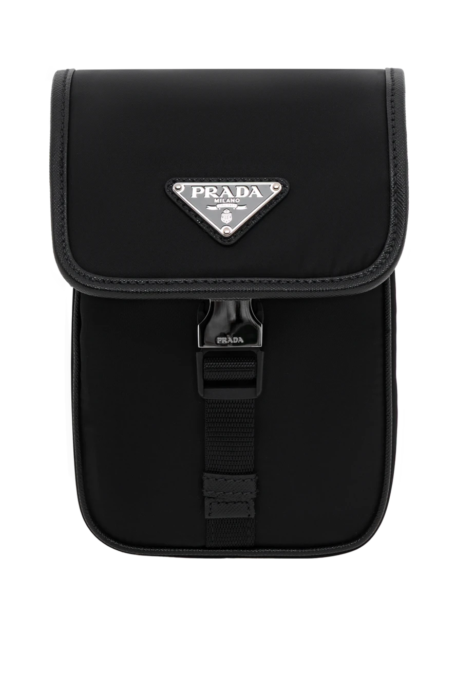 Prada текстильная сумка через плечо re-nylon мужская черная 187286 - фото 1