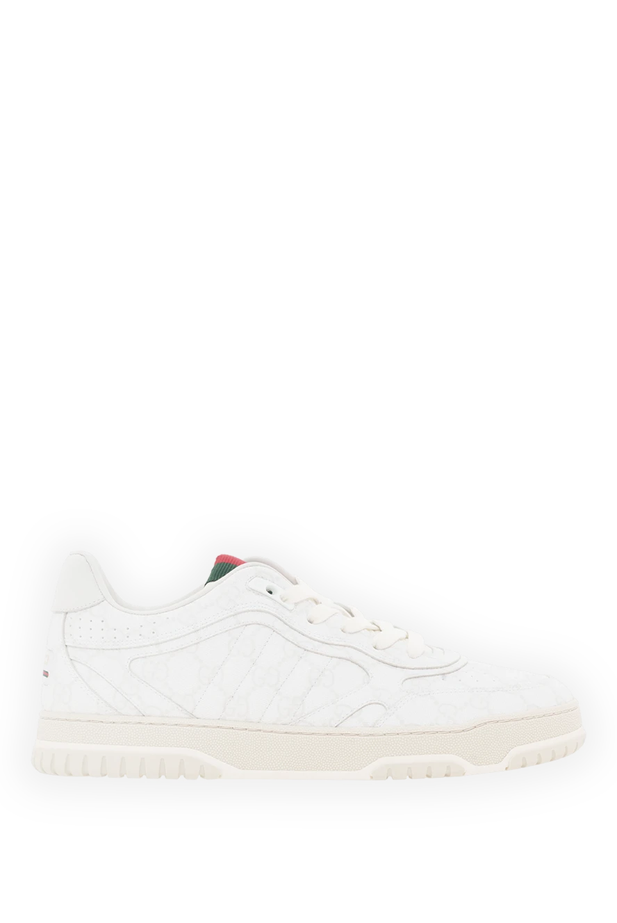 Gucci men's sneakers re-web white leather 187294 - photo 1