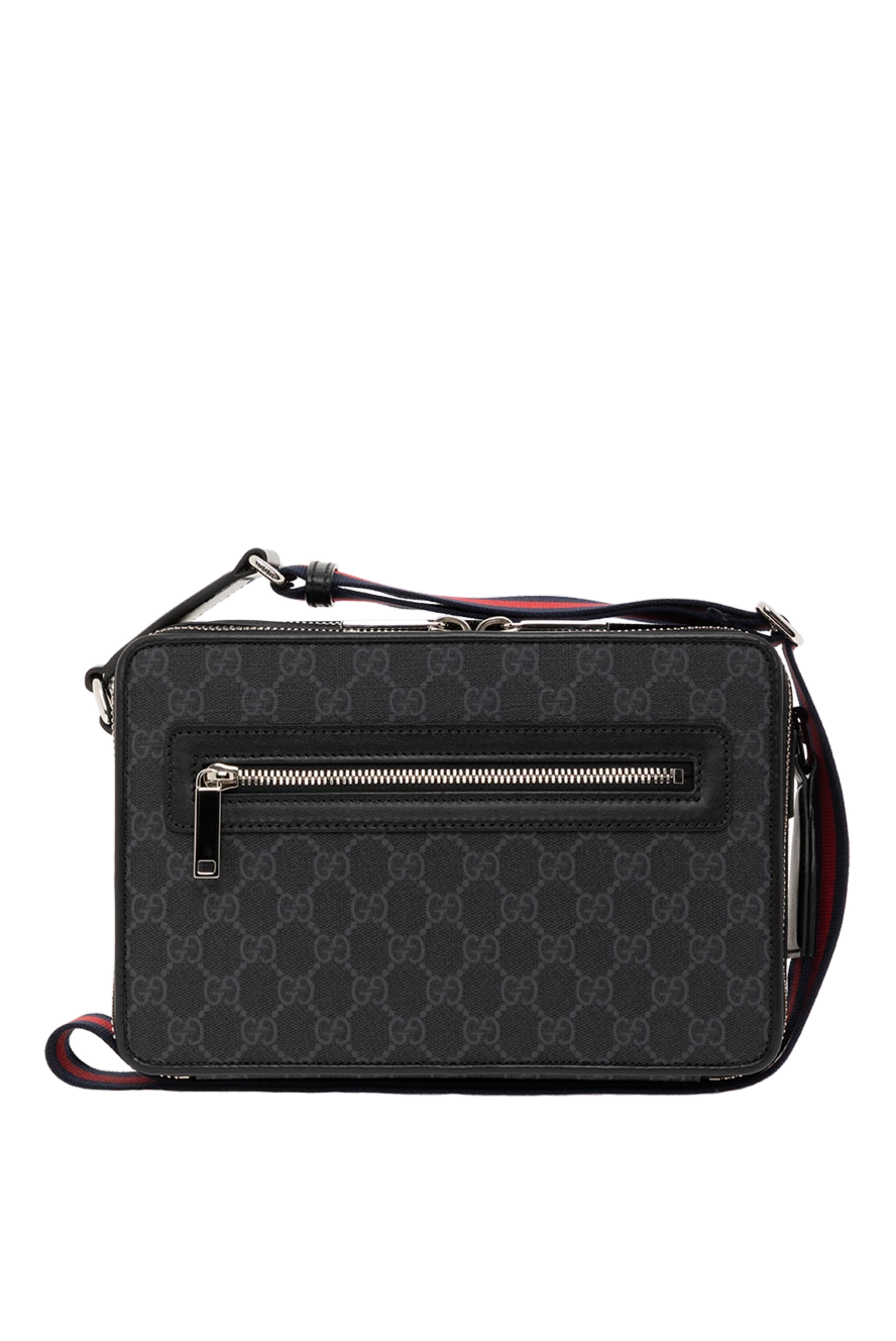 Gucci средняя сумка через плечо gg черная мужская 187297 - фото 1