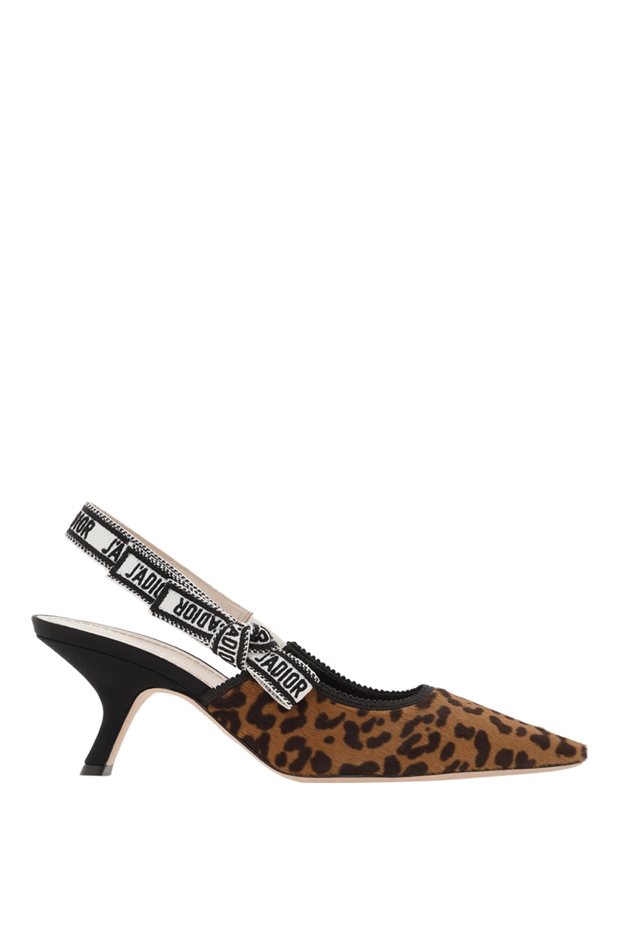 Dior brown slingback heeled pumps with logo 187316 - photo 1