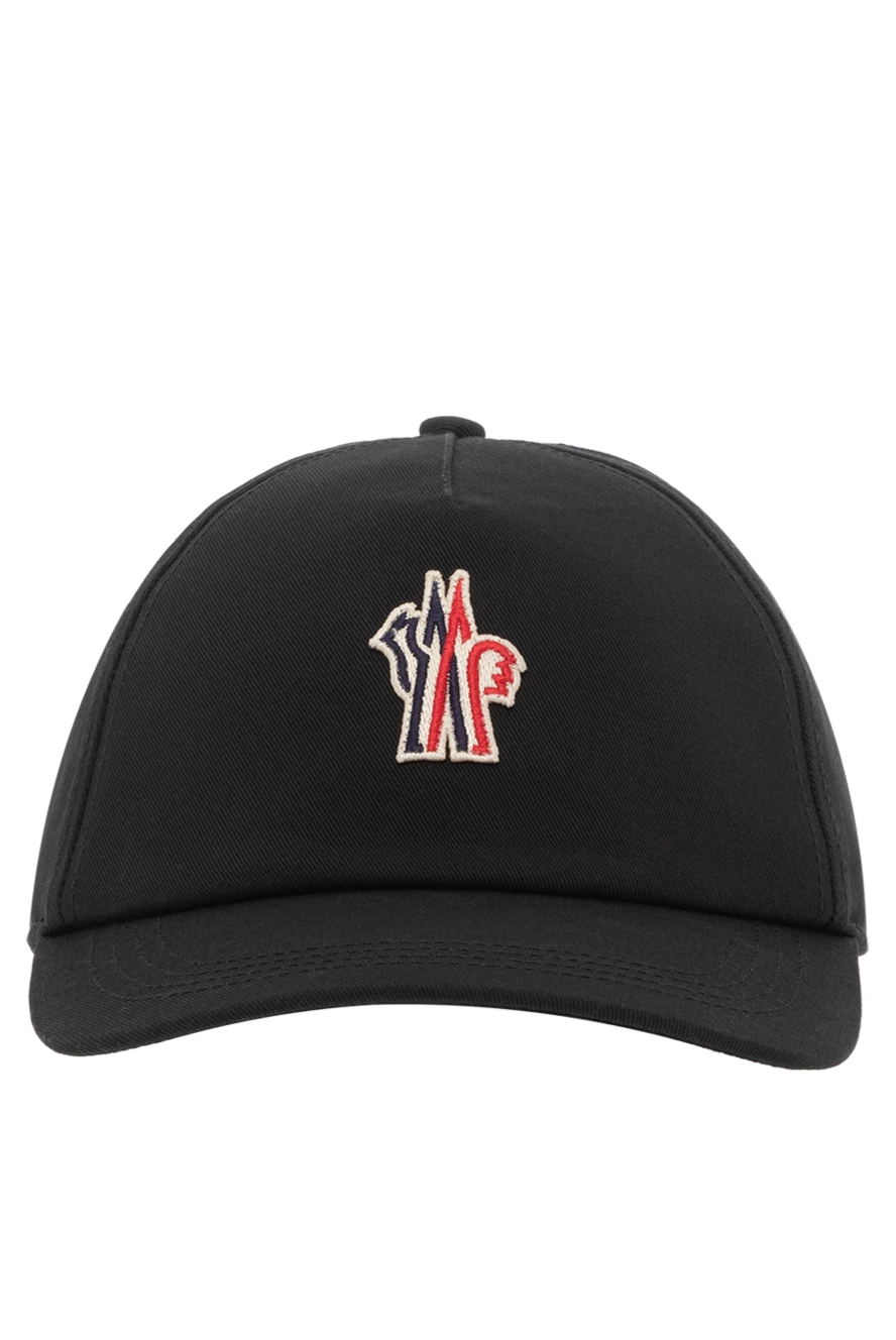 Loro Piana men's baseball cap made of dark fabric with embroidery