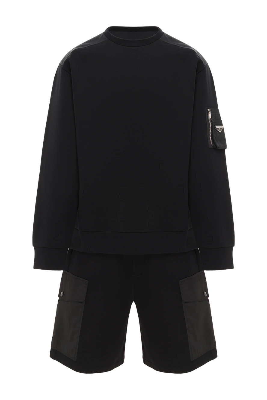Prada костюм прогулочный с шортами черный мужской 187396 - фото 1