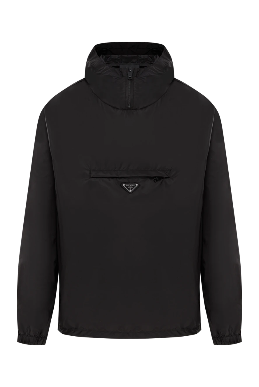 Prada куртка с капюшоном re-nylon piuma чёрная мужская 187399 - фото 1