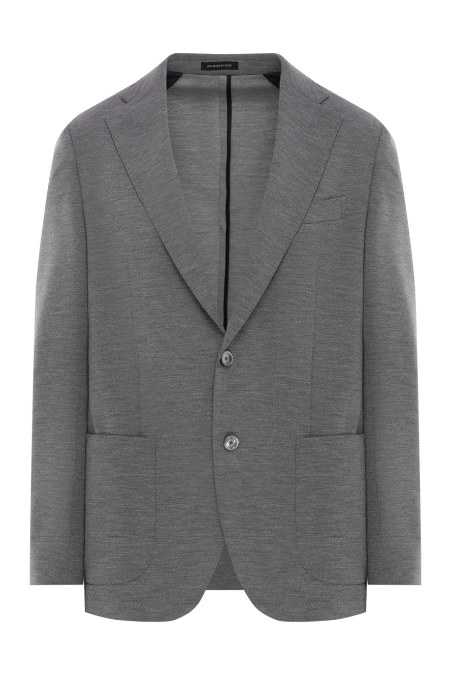Sartoria Latorre однобортный серый пиджак из смесовой шерсти на двух пуговицах 187407 - фото 1