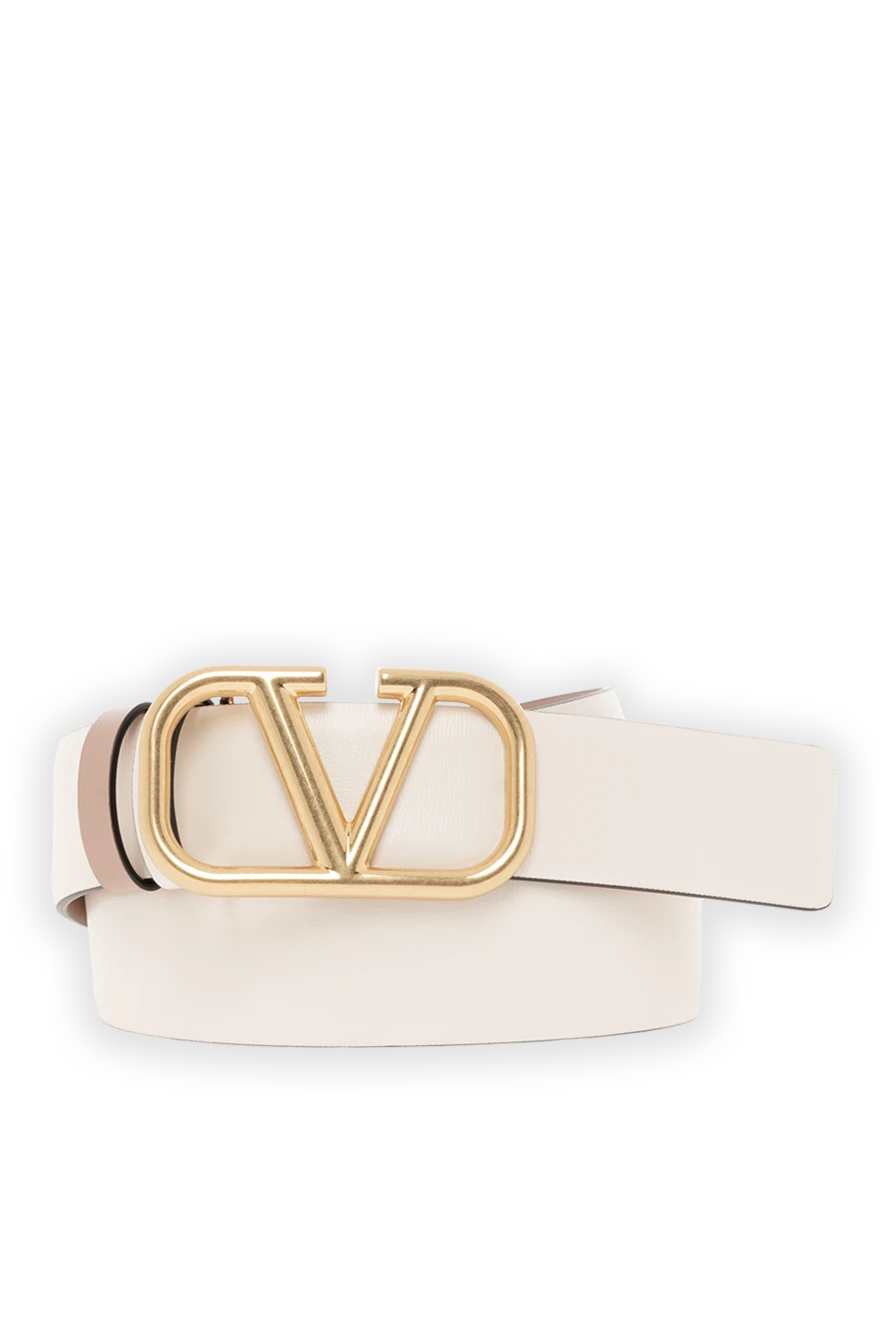 Valentino двусторонний ремень женский белый с пряжкой vlogo 187442 - фото 1