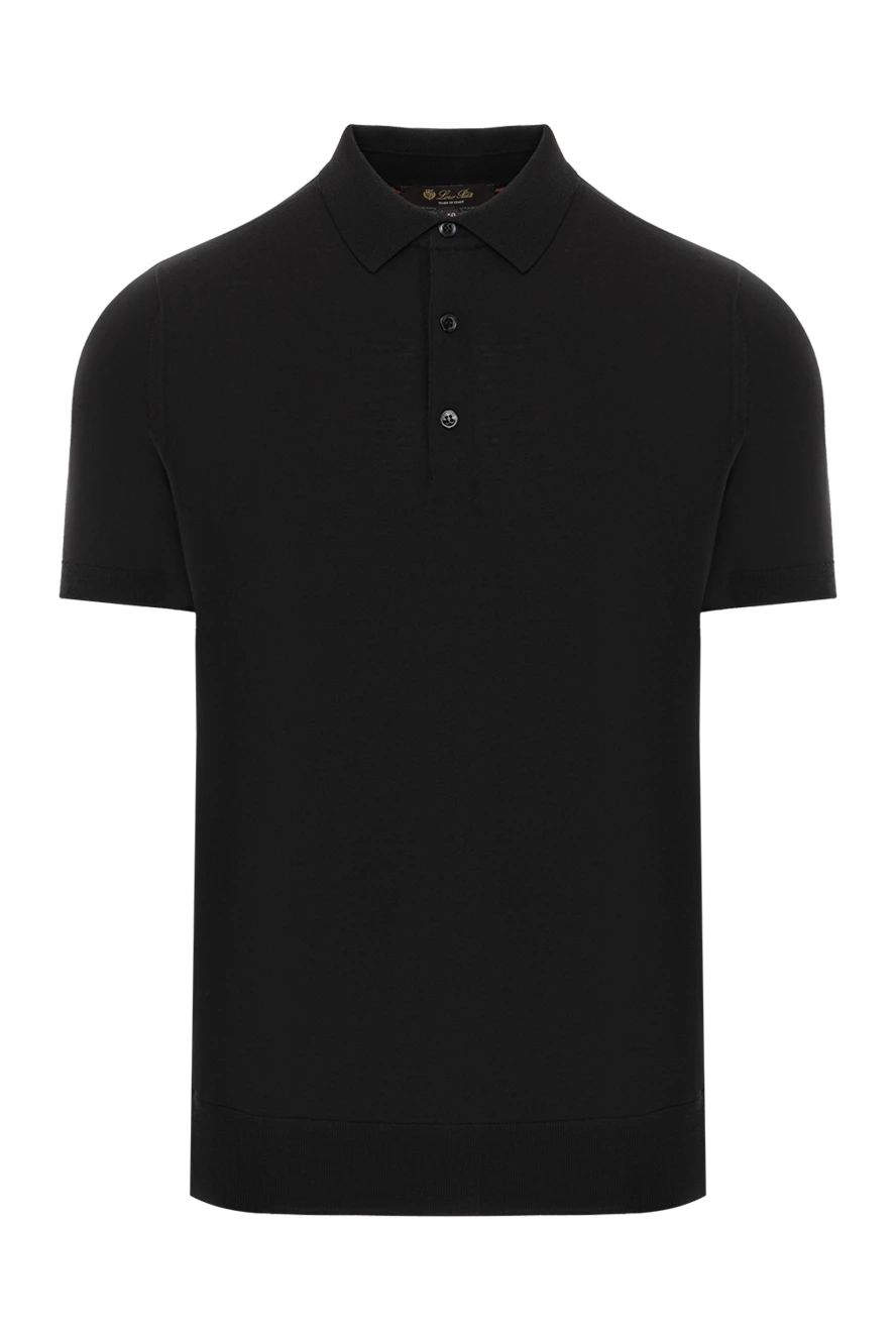 Loro Piana рубашка поло wish с короткими рукавами на пуговицах черного цвета 187453 - фото 1