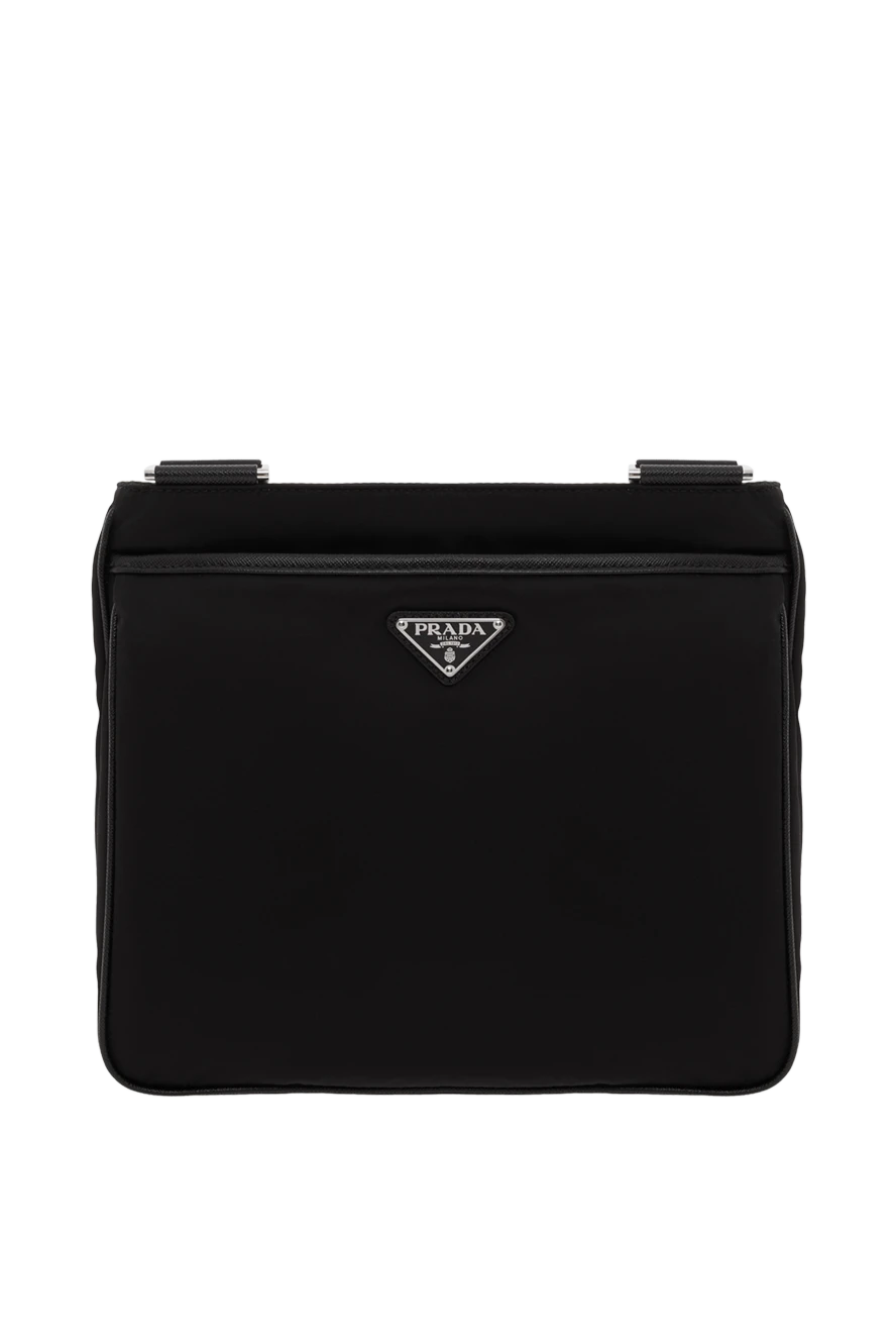 Prada мужская текстильная сумка через плечо черная 187458 - фото 1