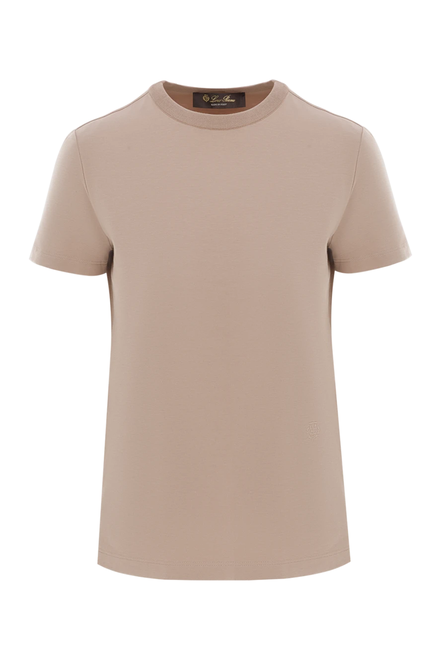 Loro Piana футболка my-t из чистого хлопкового джерси бежевая 187505 - фото 1