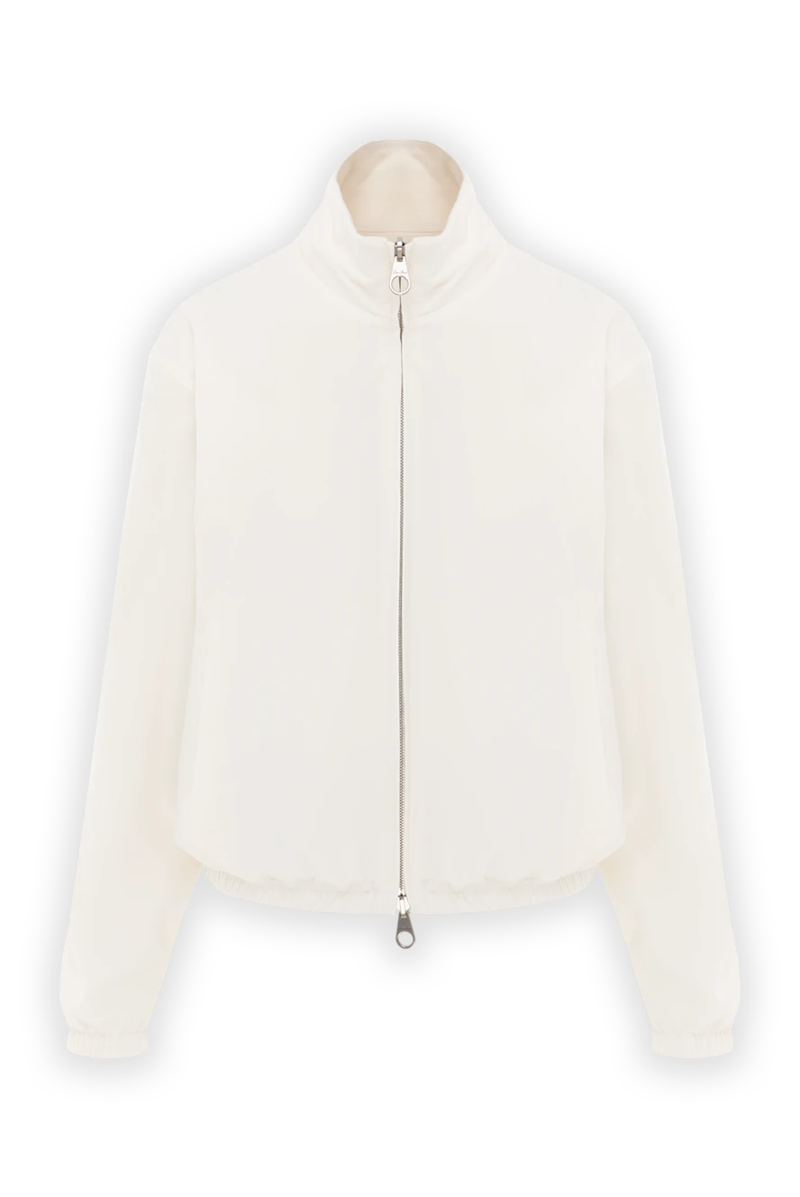 Loro Piana әйелдерге арналған микрофибра және кашемирден жасалған бомбардир күрте, ақ 187508 - фото 1