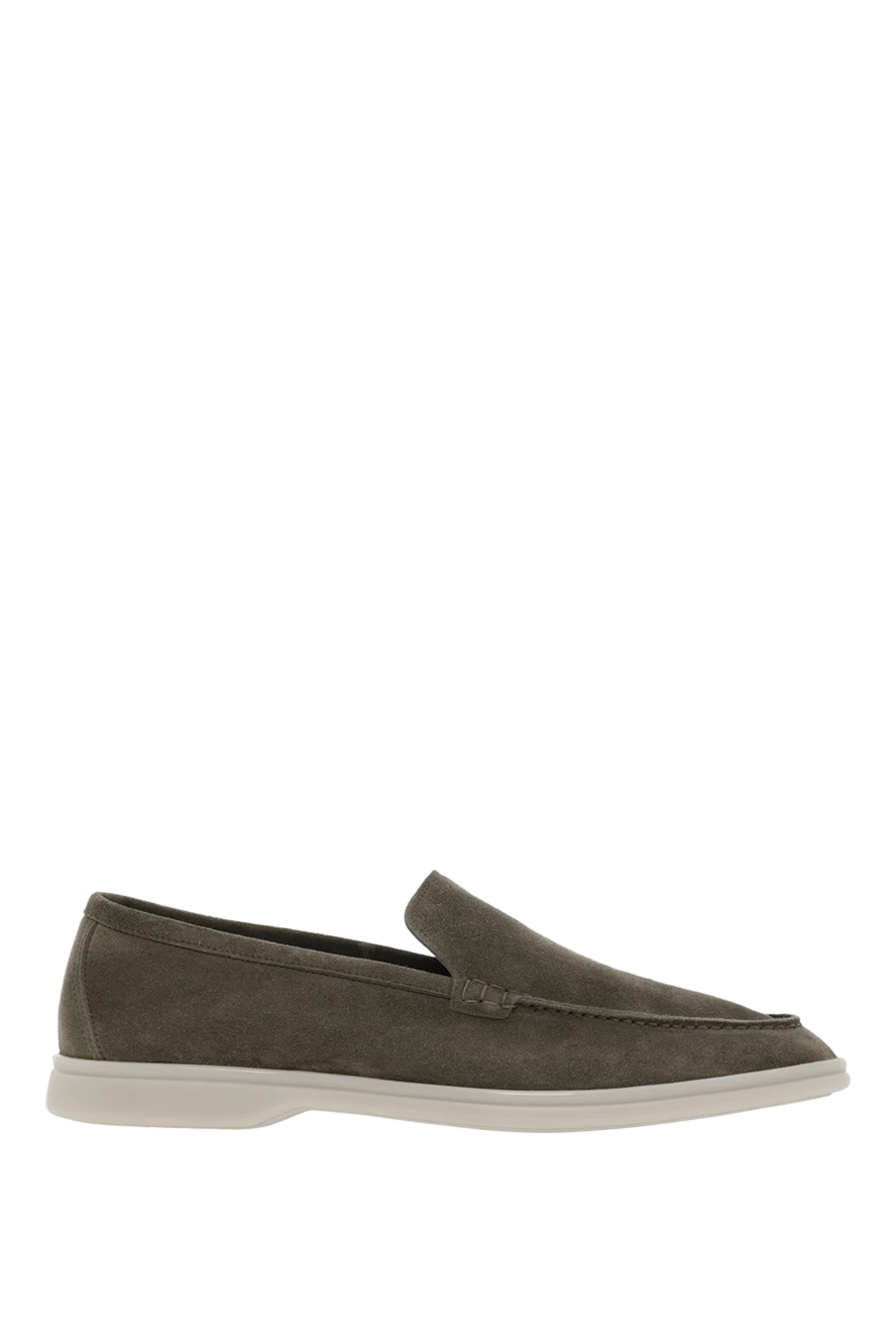 Cesare di Napoli жасыл былғарыдан жасалған ерлерге арналған лоферлер 187523 - фото 1