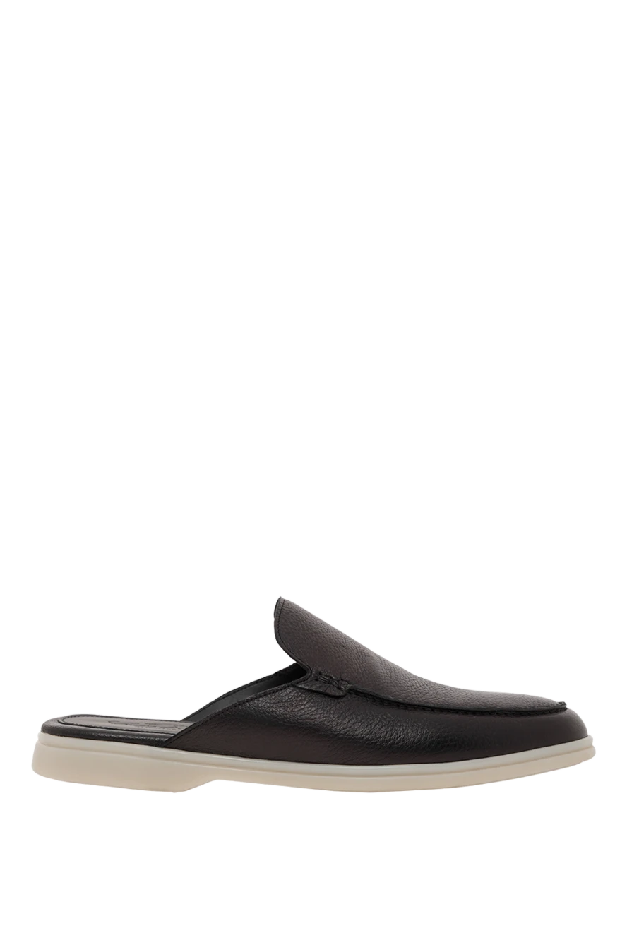 Cesare di Napoli men's leather mules black 187532 - photo 1